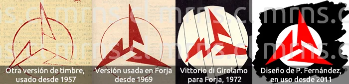 Diseño de las aspas entre 1957 y 2011