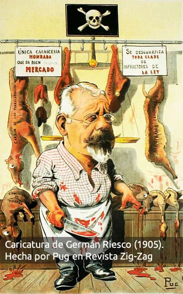 Caricatura de Germán Riesco 1905 Zig Zag